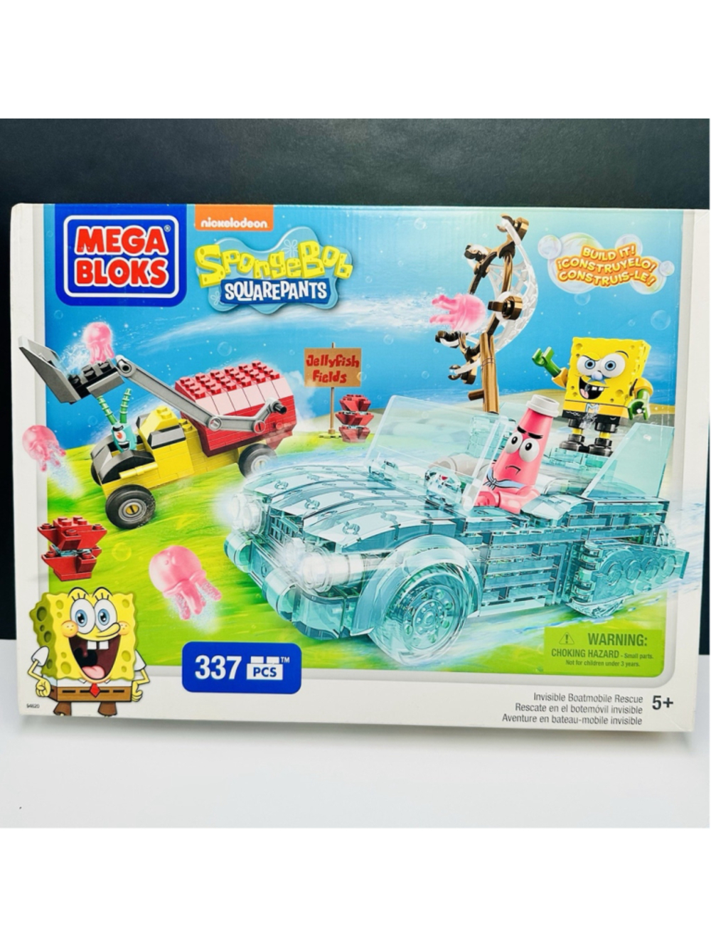Mega Bloks Spongebob Squarepants Invisible Boatmobile Rescue Boat Sealed Box